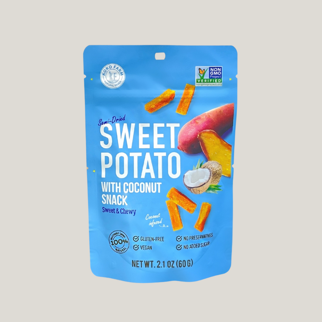 Semi-Dried Sweet Potato with Coconut Snack (BEST BY 07-28-2022)